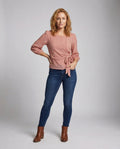 Annika Linen Blend Blouse with Button Front
