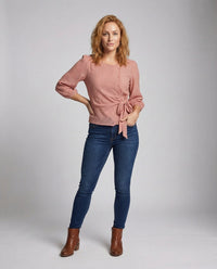 Annika Linen Blend Blouse with Button Front