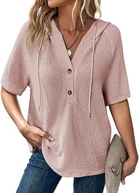 Annika Shirt with Hood in Pink