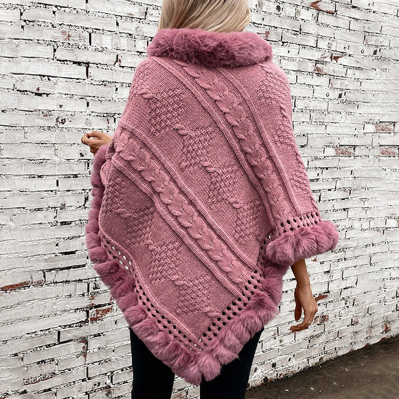 Annika Velvet Poncho in Blue