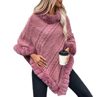 Annika Velvet Poncho in Blue