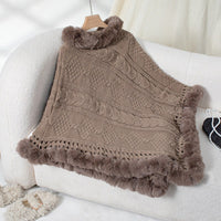 Annika Velvet Poncho in Khaki