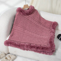 Annika Velvet Poncho in Magenta