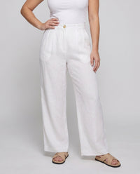 Anouk Linen Trousers with Elastic Waist and Pockets