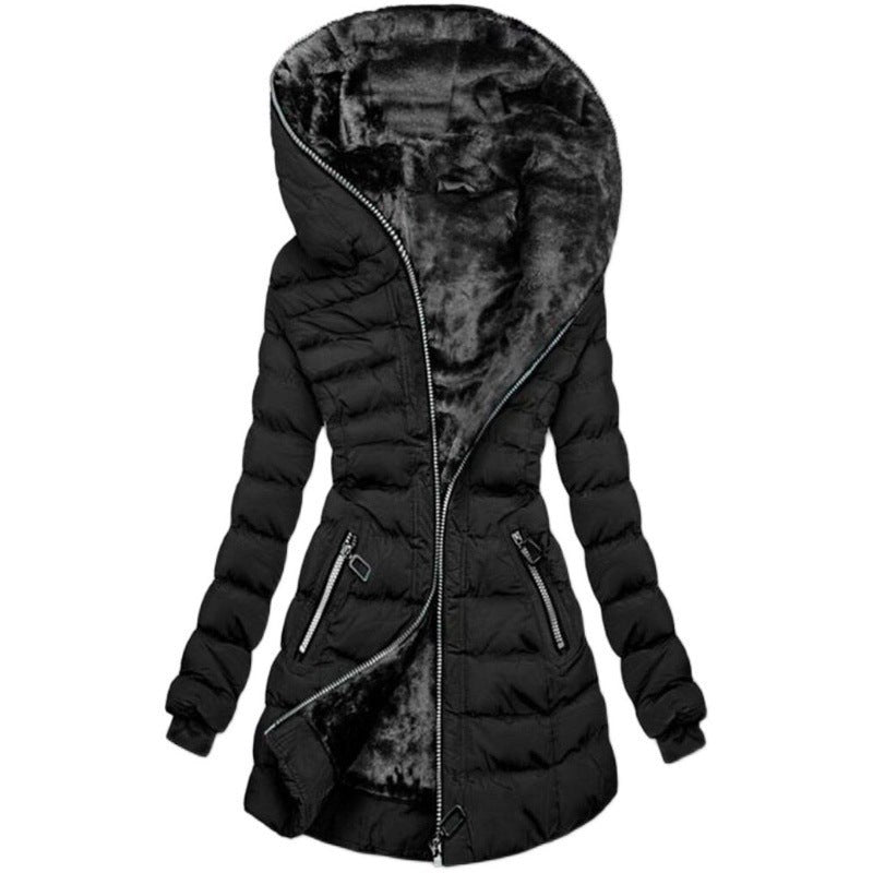 Anouk Warm Jacket with Hood in Black