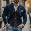 Ansel | Men's Ribbed Pile Shawl-Collar Blazer