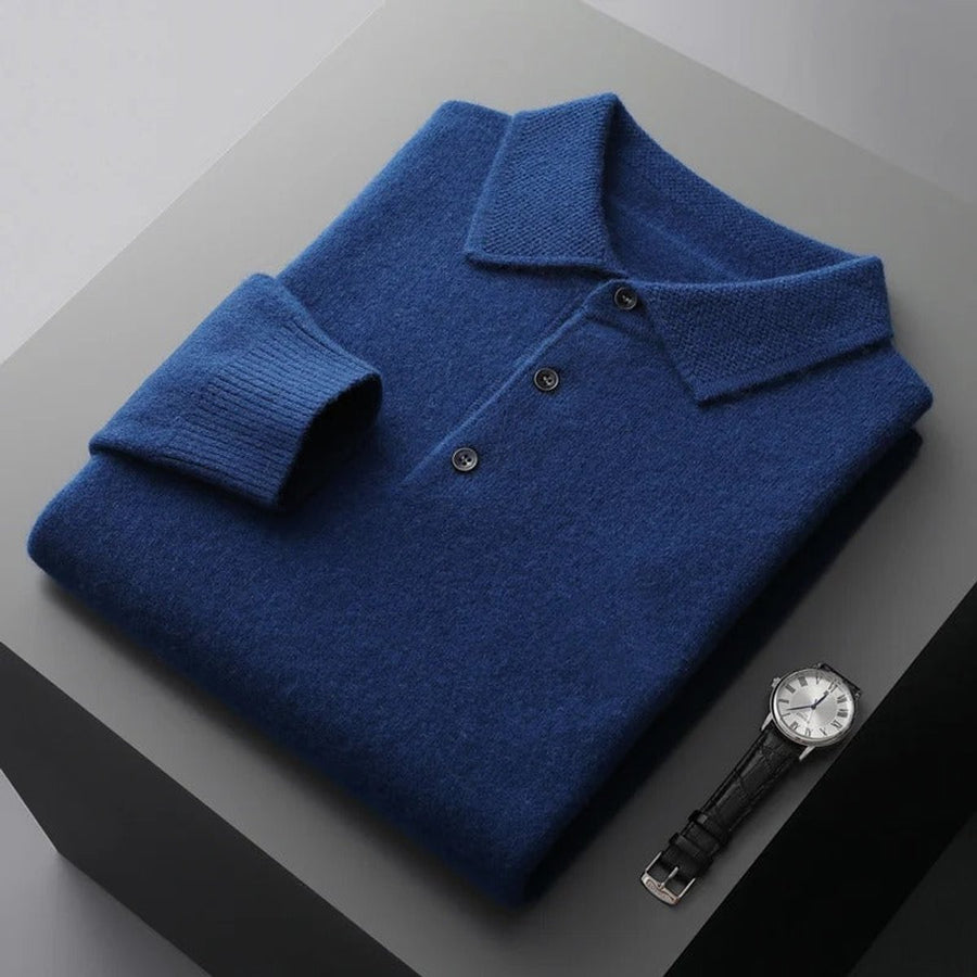 Anselme | Men's Collared Knit Polo Sweater