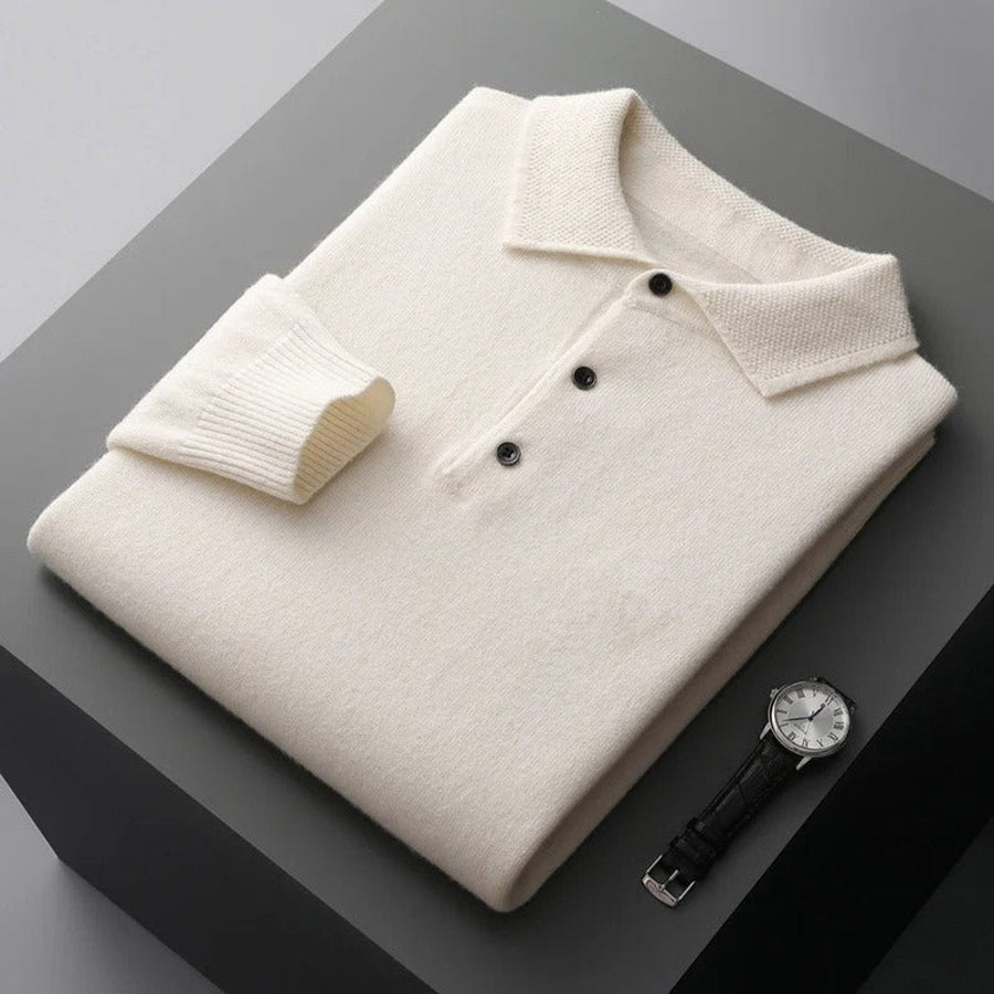 Anselme | Men's Collared Knit Polo Sweater