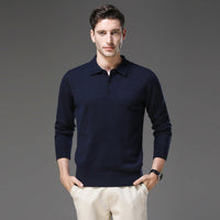 Anselme | Men's Collared Knit Polo Sweater