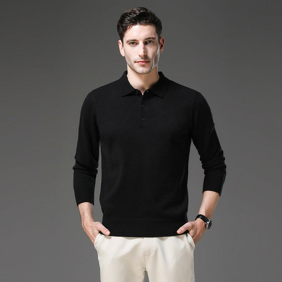 Anselme | Men's Collared Knit Polo Sweater