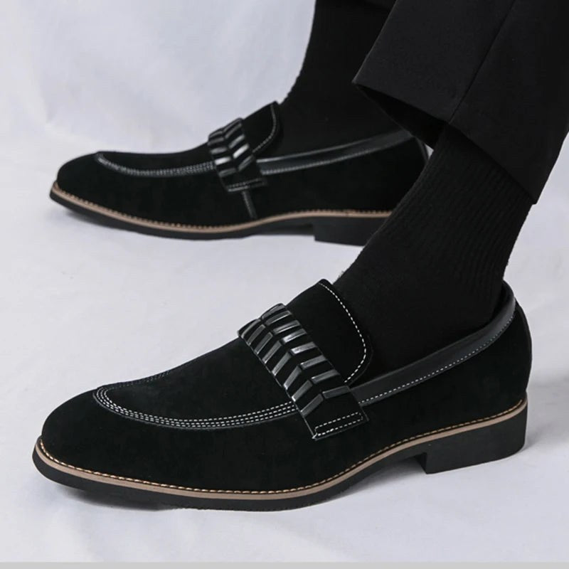 Anthony Barresi Leather Loafers in Charcoal