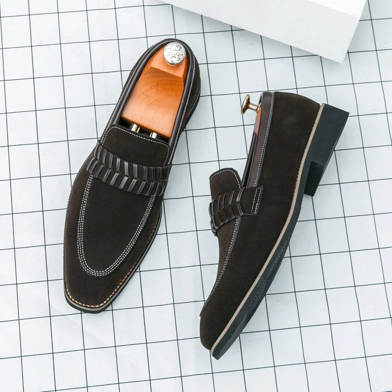 Anthony Barresi Leather Loafers in Espresso Brown