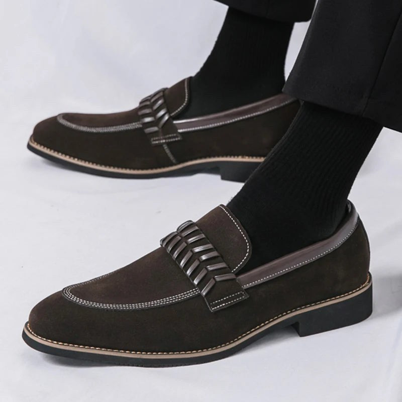 Anthony Barresi Leather Loafers in Espresso Brown