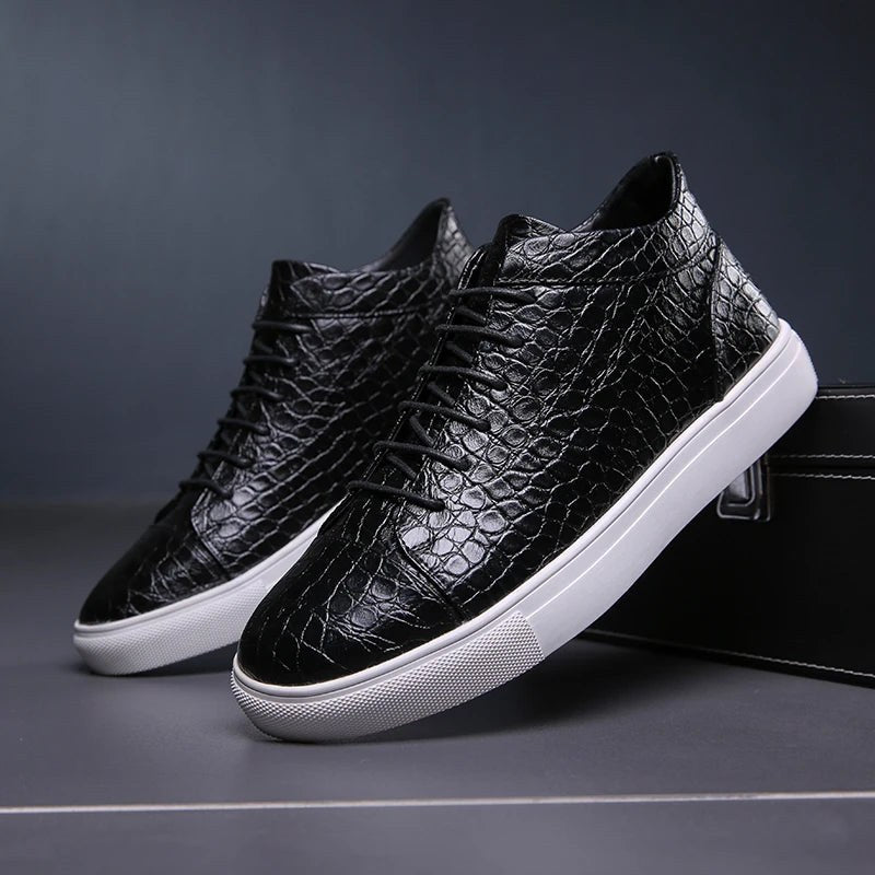 Anthony Sartain Leather Sneakers in Espresso Brown