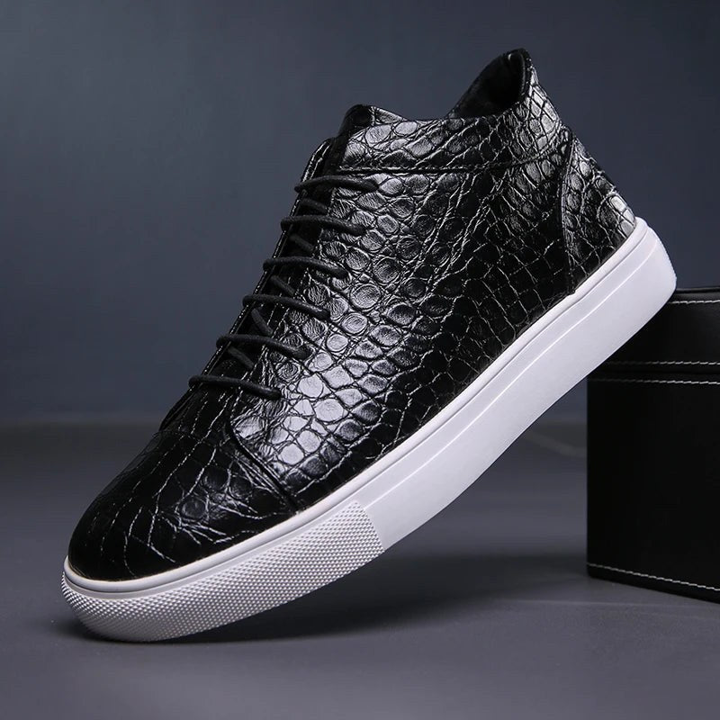 Anthony Sartain Leather Sneakers in Espresso Brown