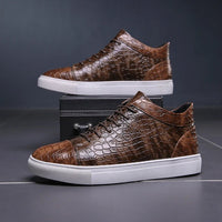 Anthony Sartain Leather Sneakers in Espresso Brown