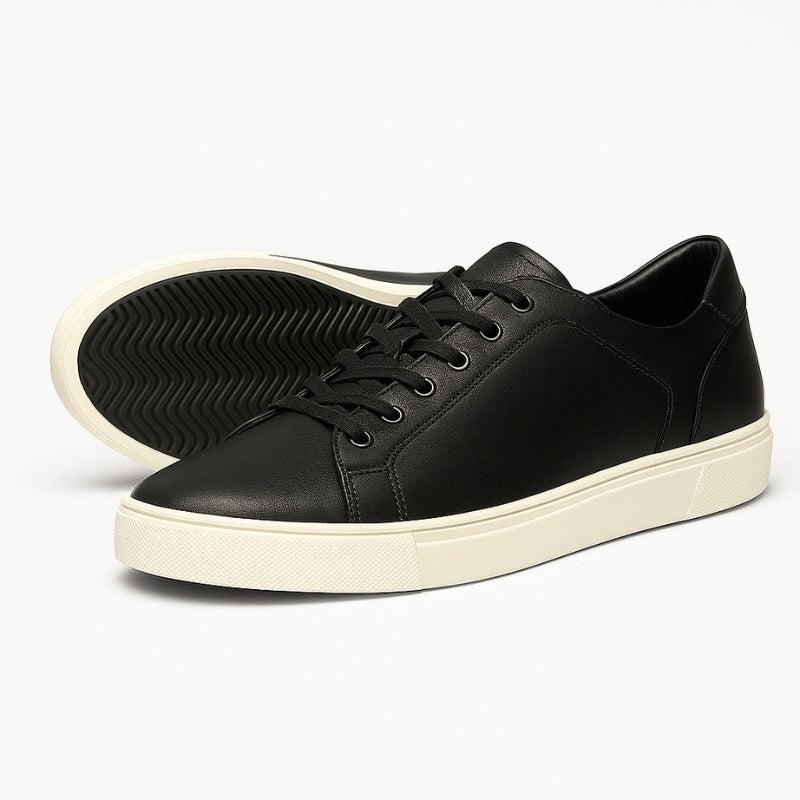 Anthony St. Clair Leather Low Top Sneaker in Charcoal