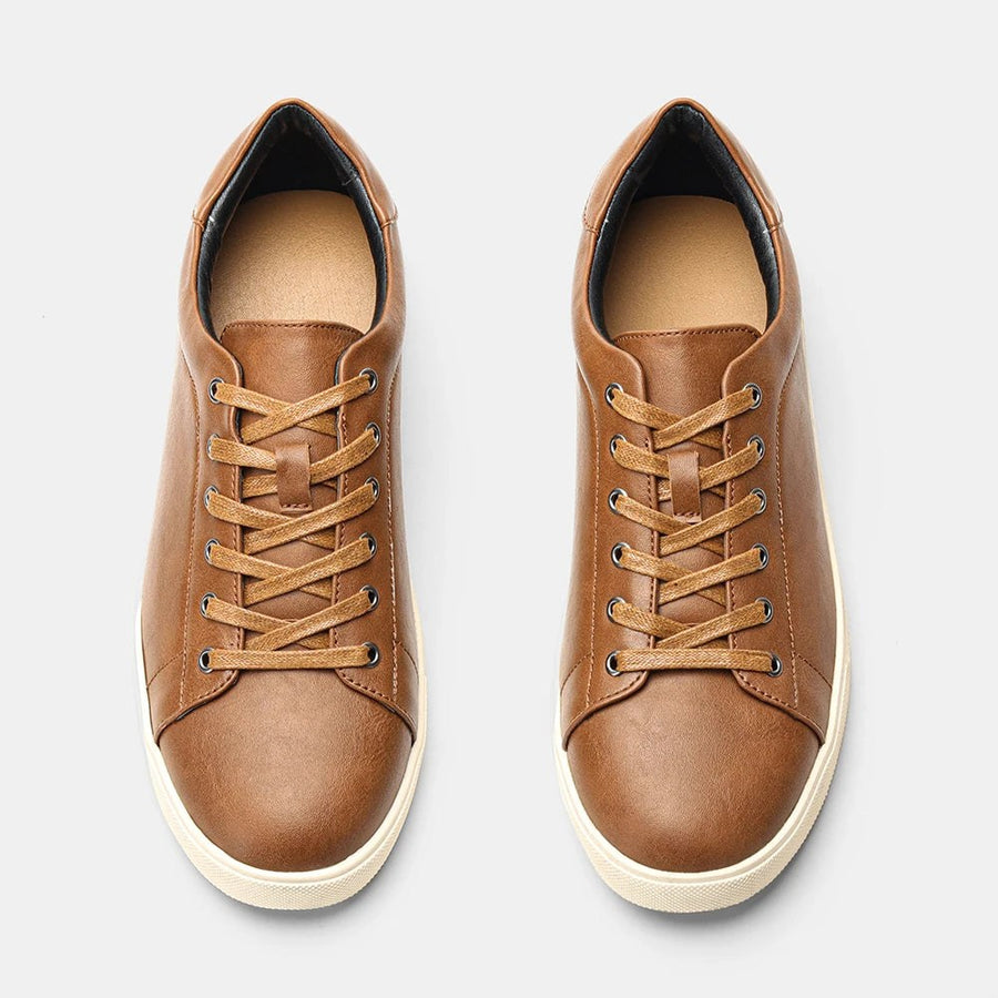 Anthony St. Clair Leather Low Top Sneaker in Sienna Brown
