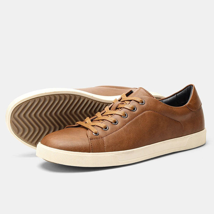 Anthony St. Clair Leather Low Top Sneaker in Sienna Brown