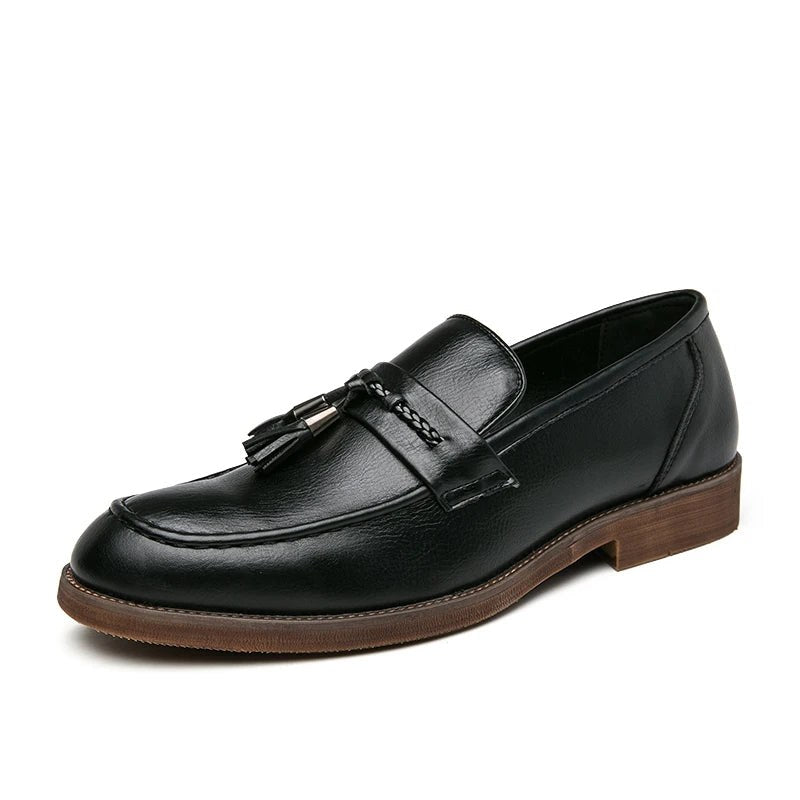 Anthony Veltucci Genuine Leather Loafer in Charcoal