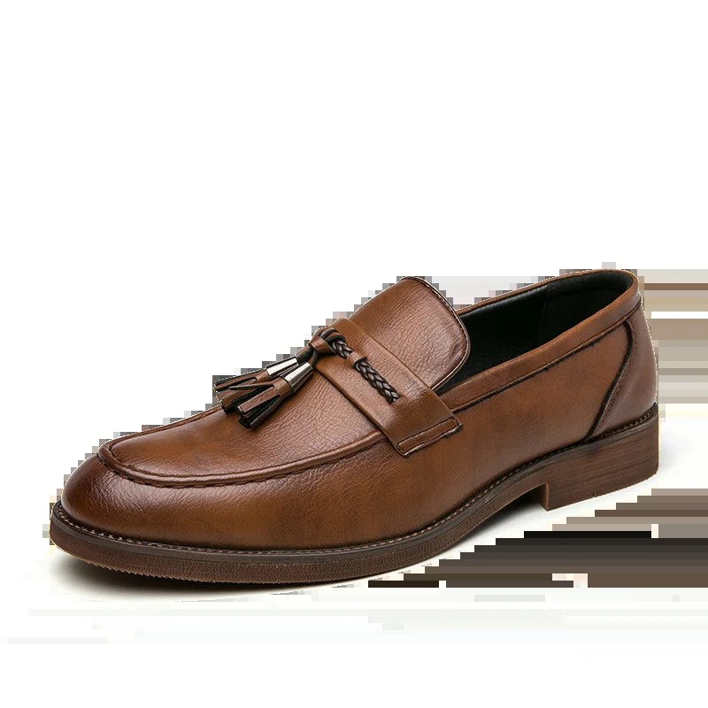 Anthony Veltucci Genuine Leather Loafer in Sienna Brown