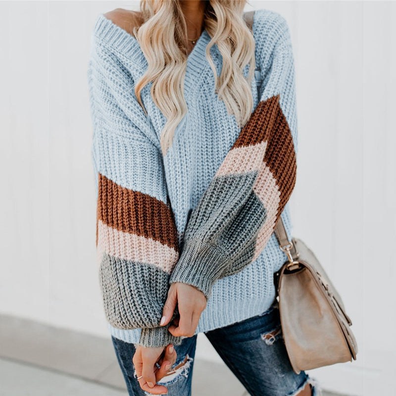 Antonia Casual Knit Sweater in Blue