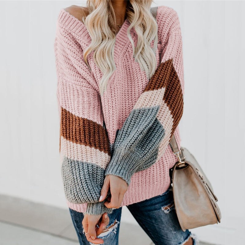Antonia Casual Knit Sweater in Pink