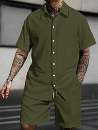 Antonia Casual Set in Olive Green