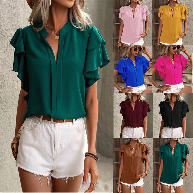 Antonia Elegant Blouse with Ruffles
