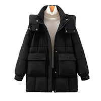 Antonia Jacket with Pockets and Hood in Brown