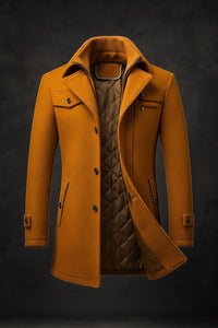 Antonin | Men's Double Collar Quilted Lined Overcoat