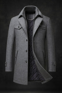 Antonin | Men's Double Collar Quilted Lined Overcoat