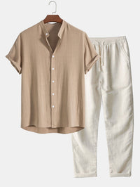 Arend Lightweight Shirt with Pleated in Beige