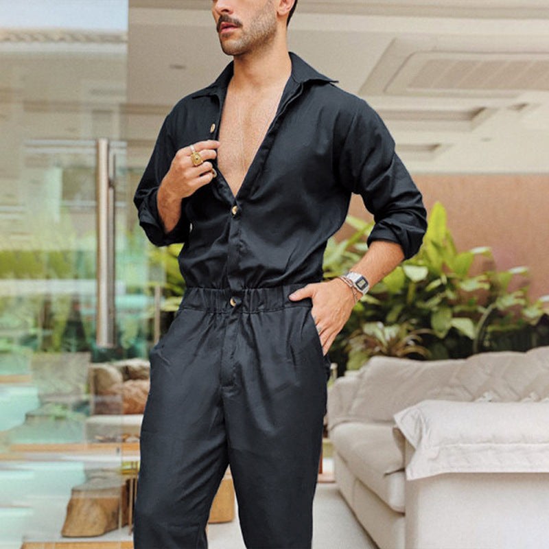 Arend Shirt with Elastic Waist in Black