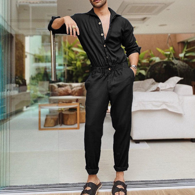 Arend Shirt with Elastic Waist in Black