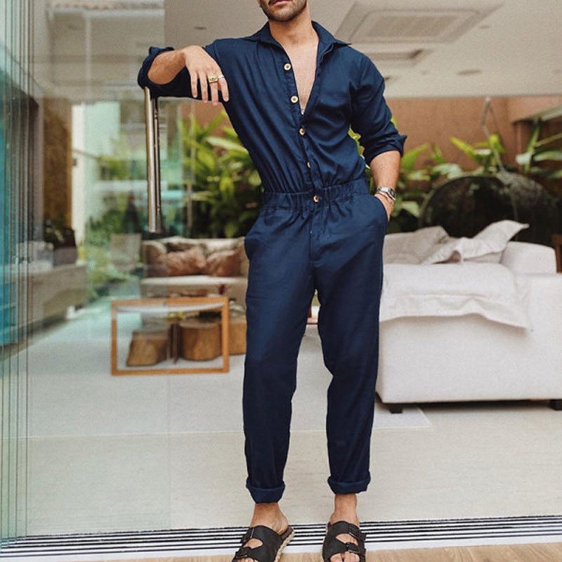 Arend Shirt with Elastic Waist in Navy