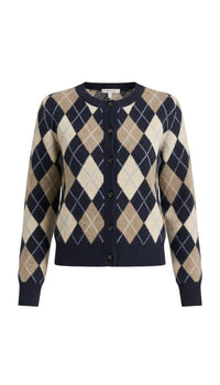 Argyle Button Up Sweater