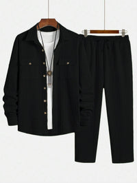 Ariane Casual Knit Set in Black