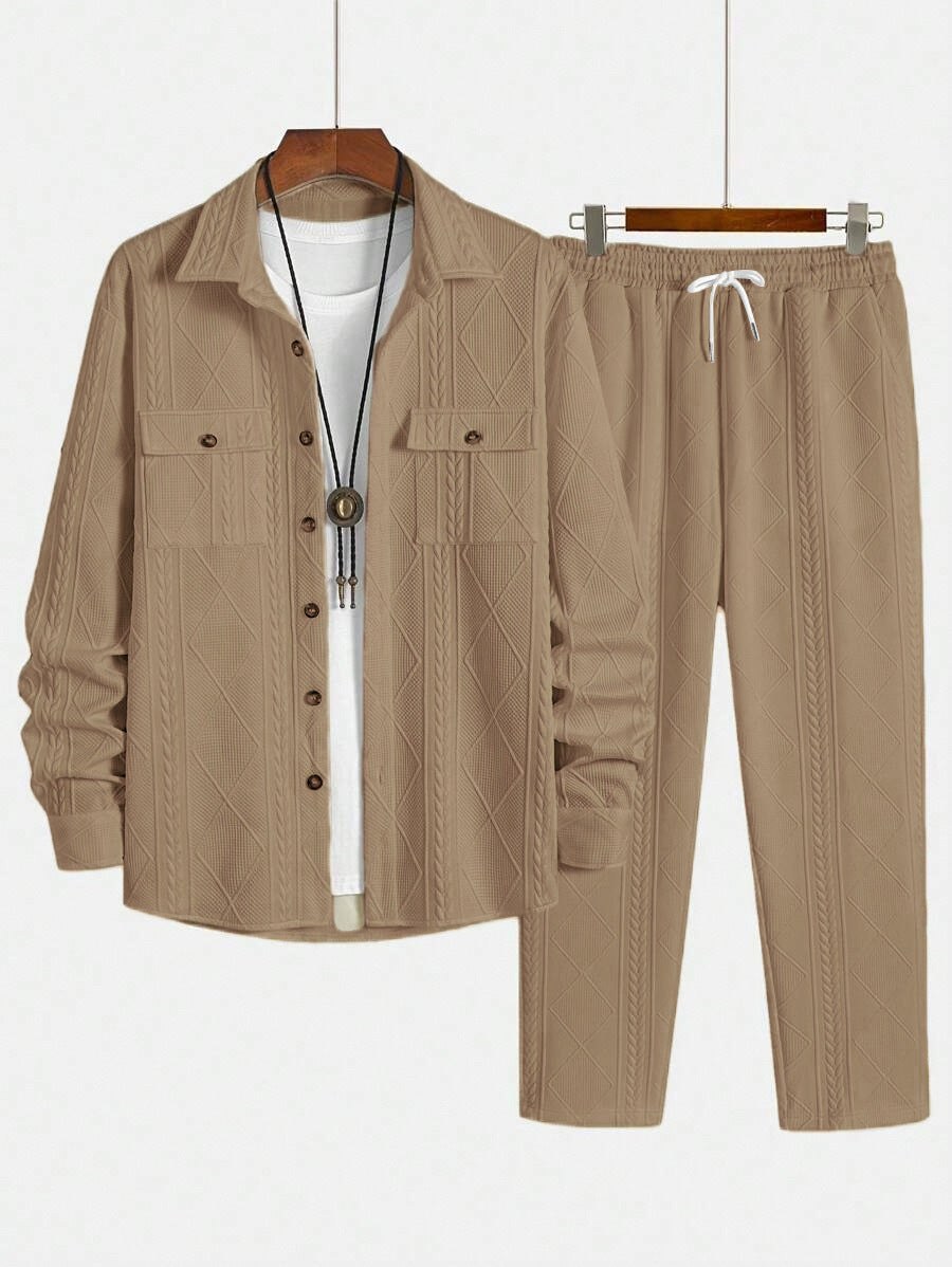 Ariane Casual Knit Set in Khaki
