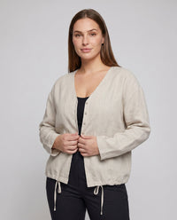 Ariane Casual Linen Blouse with Button Front