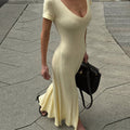 Ariane Elegant Maxi Dress with V-Neck