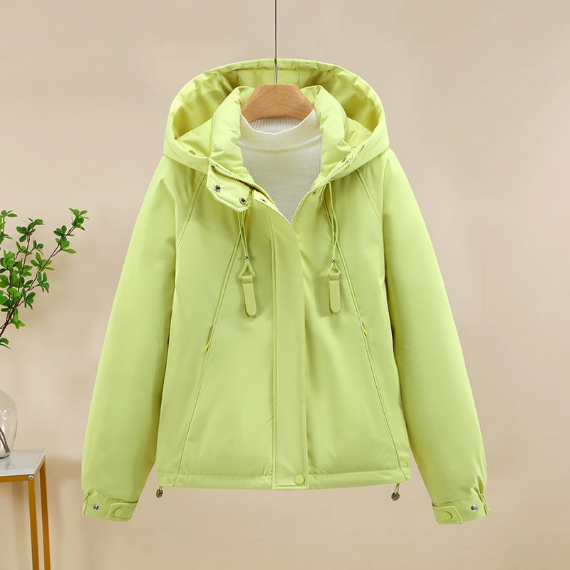 Ariane Jacket with Hood in Neon Green