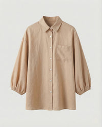 Ariane Linen Blouse in Apricot