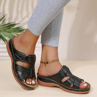 Aria™ Premium Orthopedic Wedge Sandals in Black