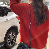 Arielle Casual Knit Sweater in Red