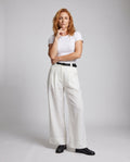 Arielle Elegant Linen Trousers with Side Pockets and Pockets