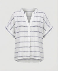 Arielle Linen Blend Blouse in Multicolour