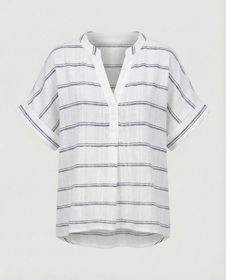 Arielle Linen Blend Blouse in Multicolour