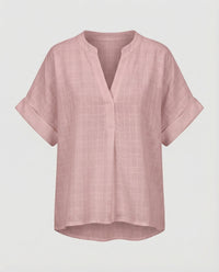 Arielle Linen Blend Blouse in Pink