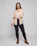 Arlette Casual Linen Blouse with Button Front